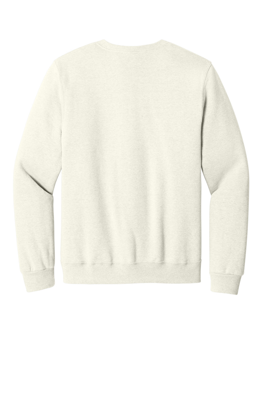Rear View of SwtCrmHthr Jerzees Eco Premium Blend Crewneck Sweatshirt 701M