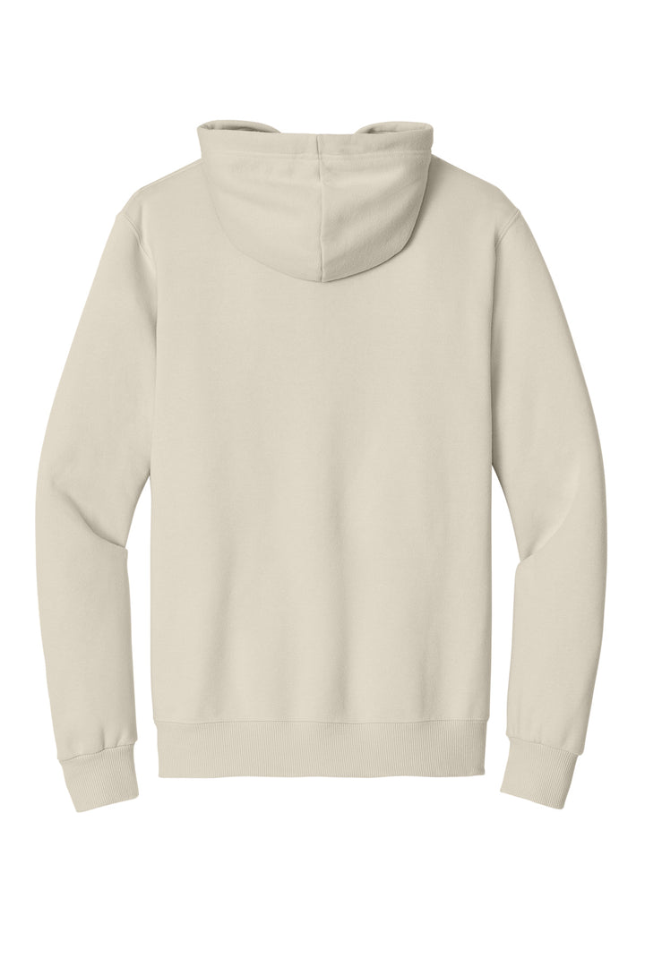 Rear View of SwtCrmHthr Jerzees Eco Premium Blend Pullover Hooded Sweatshirt 700M