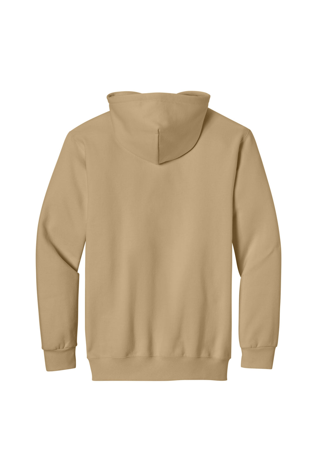 Rear View of Tan Gildan Hammer Maxweight Hooded Sweatshirt 19500