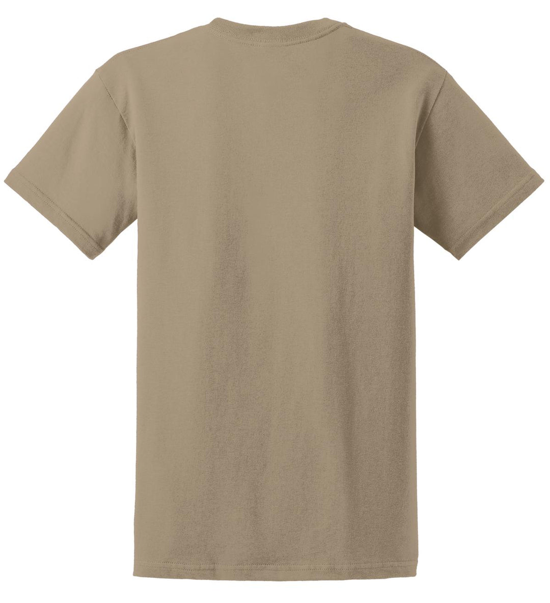 Rear View of TAN Gildan - Ultra Cotton 100% US Cotton T-Shirt. 2000