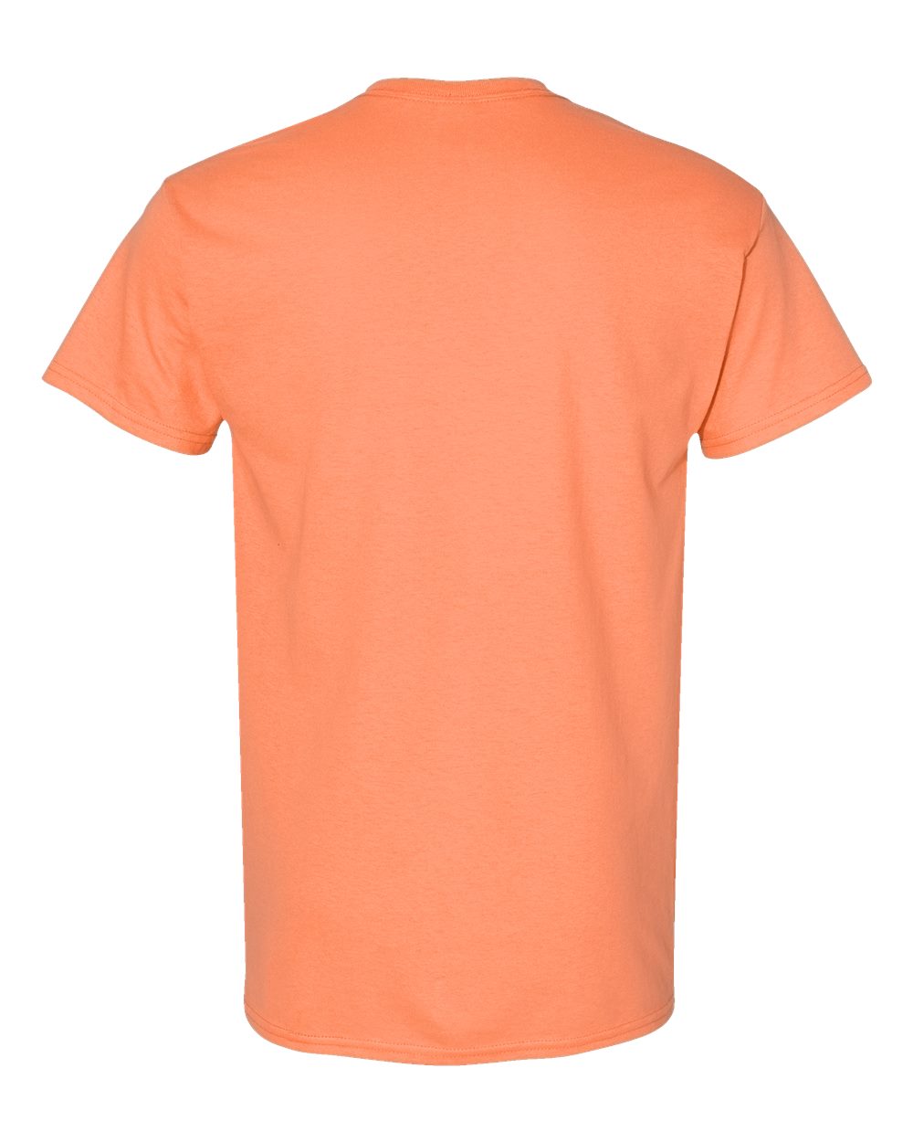 Rear View of Tangerine Heavy Cotton™ T-Shirt - 5000