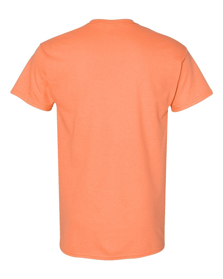 Rear View of Tangerine Heavy Cotton™ T-Shirt - 5000