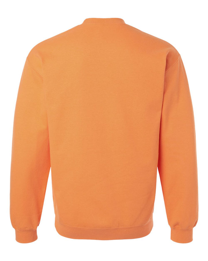 Rear View of Tangerine Softstyle® Midweight Crewneck Sweatshirt - SF000