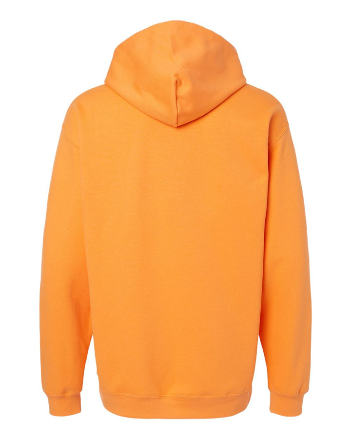 Rear View of Tangerine Softstyle® Midweight Hooded Sweatshirt - SF500