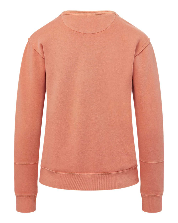 Rear View of Tangy Tangerine Women's Coastal Color™ Sweatshirt - W25167
