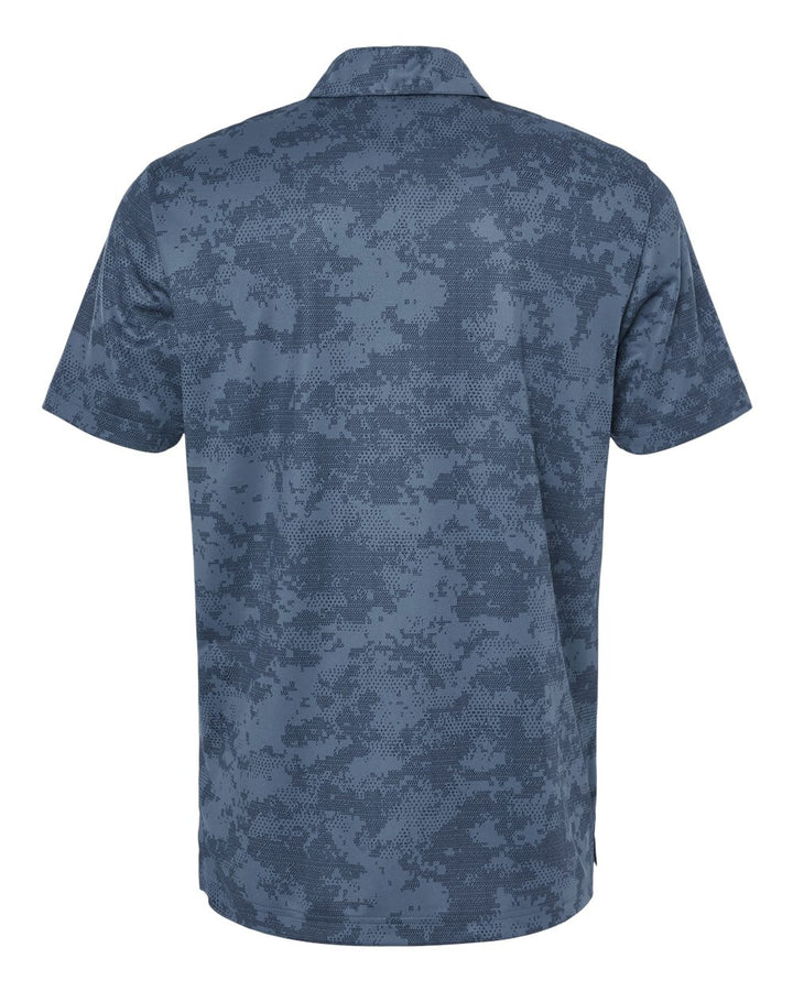 Rear View of Tech Ink Camo Polo - A550