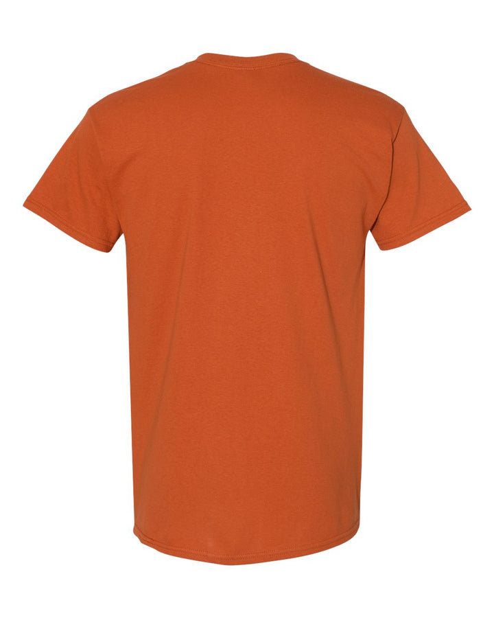 Rear View of Texas Orange Heavy Cotton™ T-Shirt - 5000