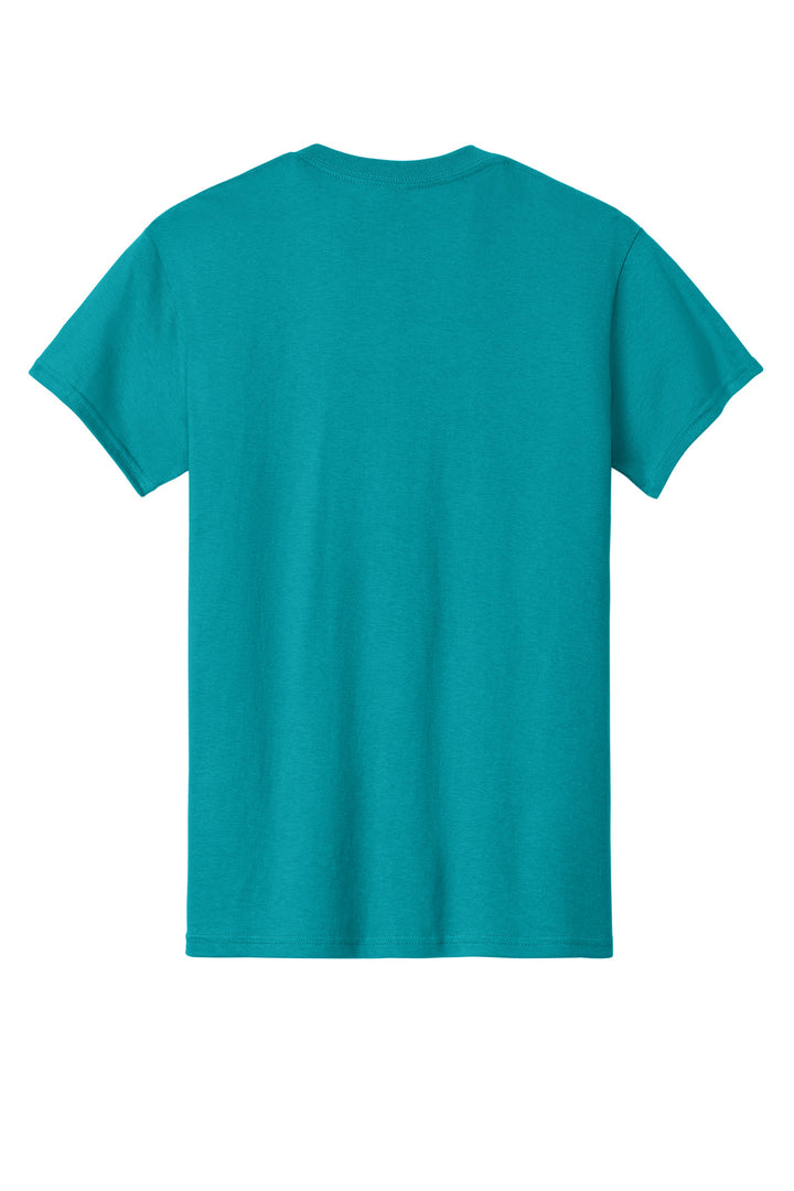 Rear View of Tropical Blue Gildan - Heavy Cotton 100% Cotton T-Shirt. 5000