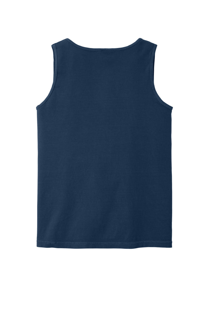 Rear View of True Navy COMFORT COLORS Heavyweight Ring Spun Tank Top. 9360