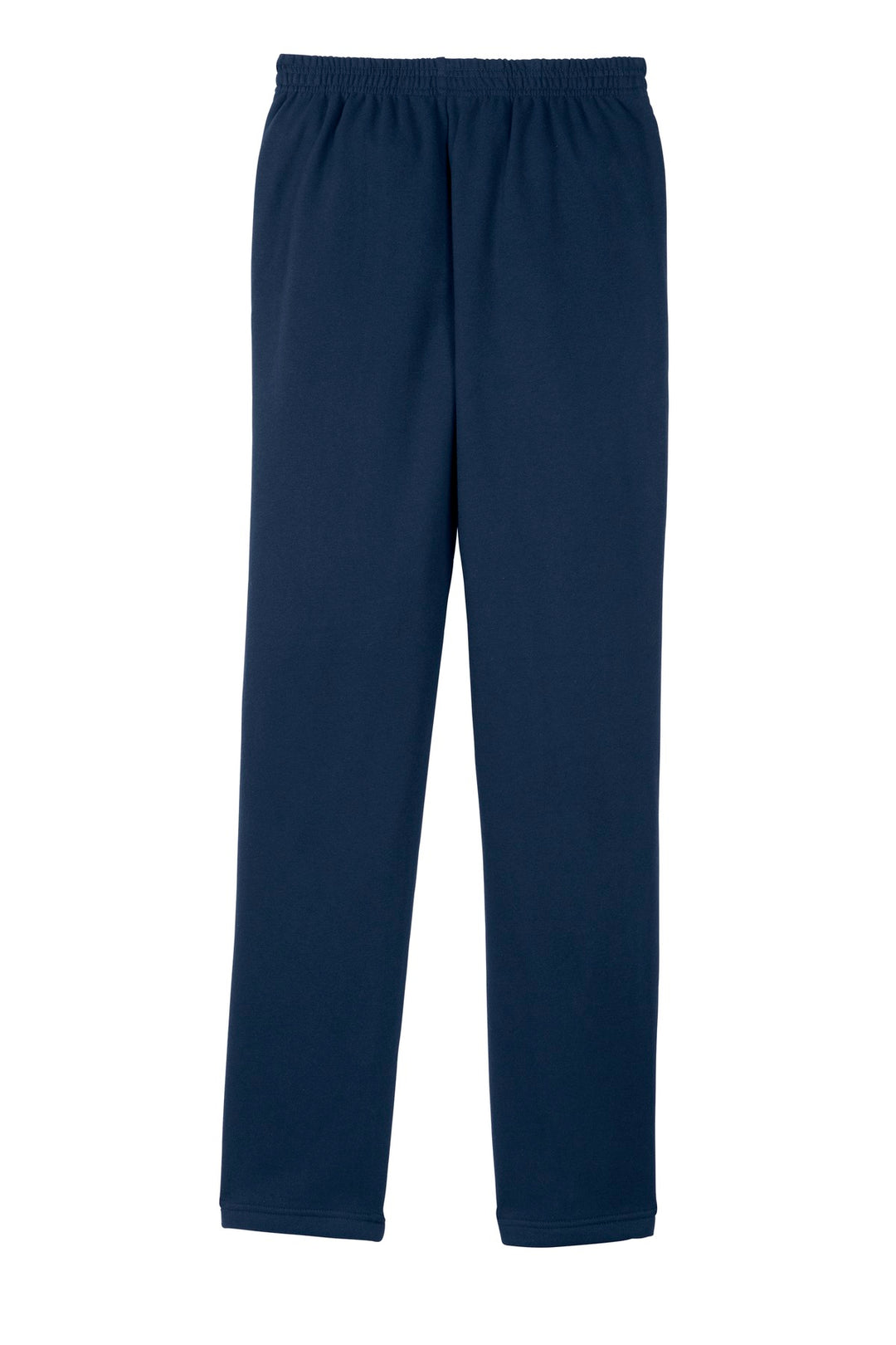Rear View of True Navy Sport-Tek Open Bottom Sweatpant. ST257