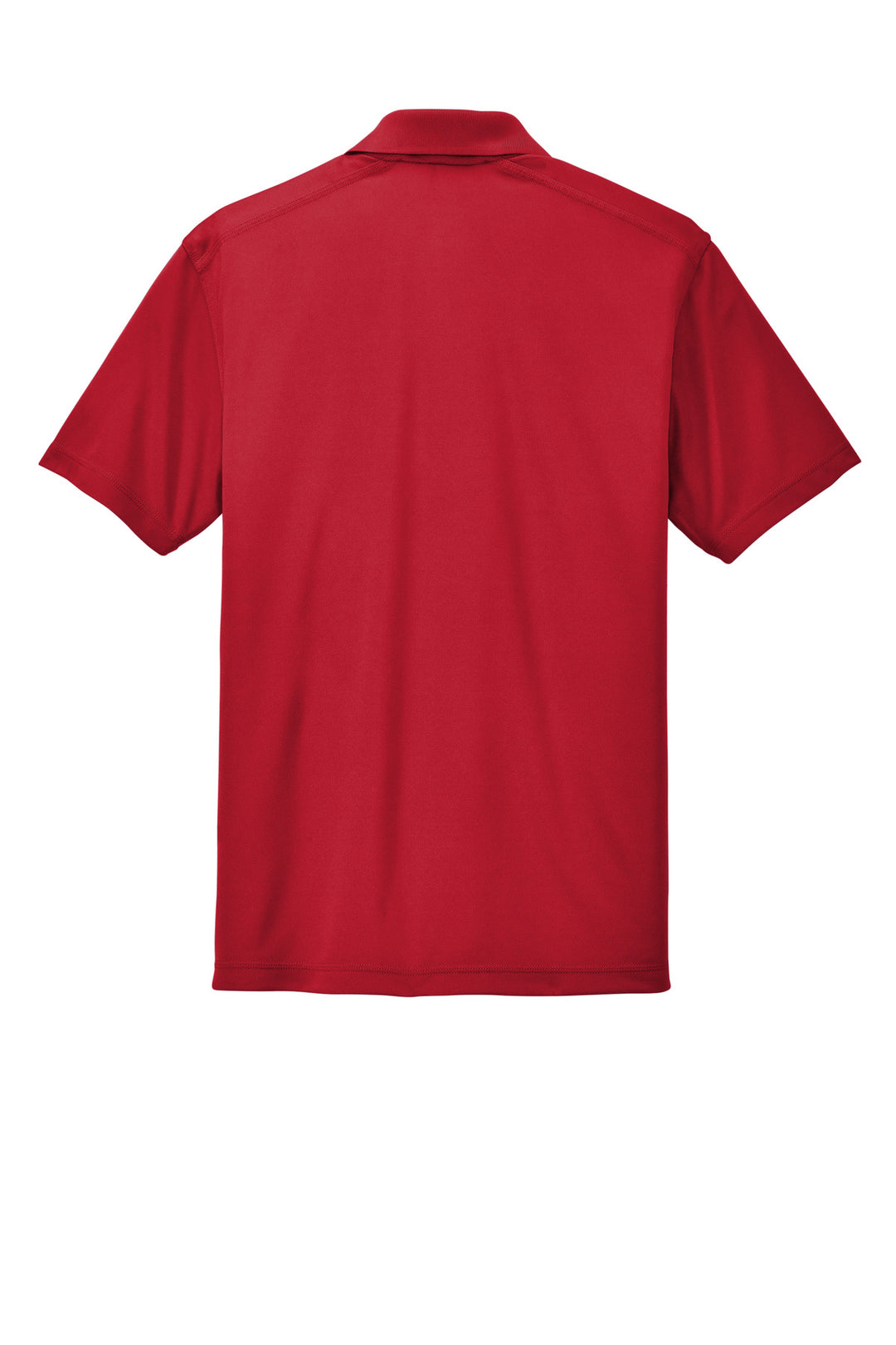 Rear View of True Red Sport-Tek PosiCharge Micro-Mesh Polo. ST680