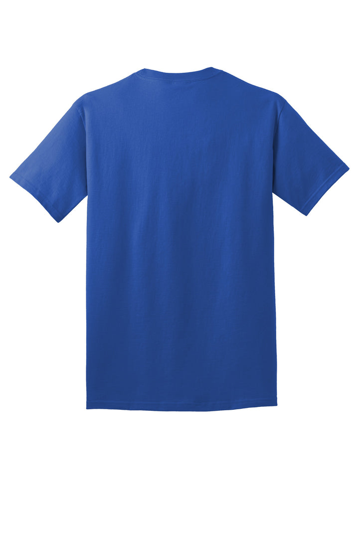 Rear View of True Royal Port & Company - Core Cotton Tee. PC54