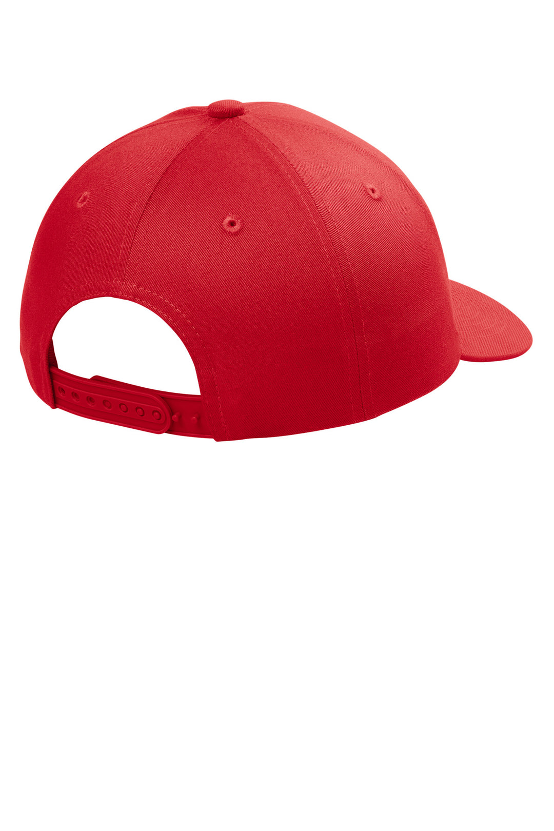 Rear View of TrueRed Port Authority Snapback Cap C408