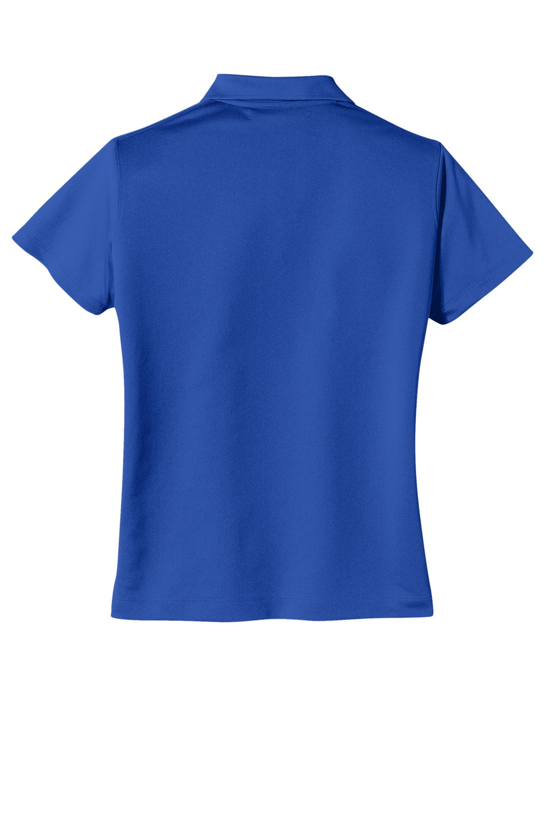 Rear View of Varsity Royal Nike Women's Tech Basic Dri-FIT Polo. 203697