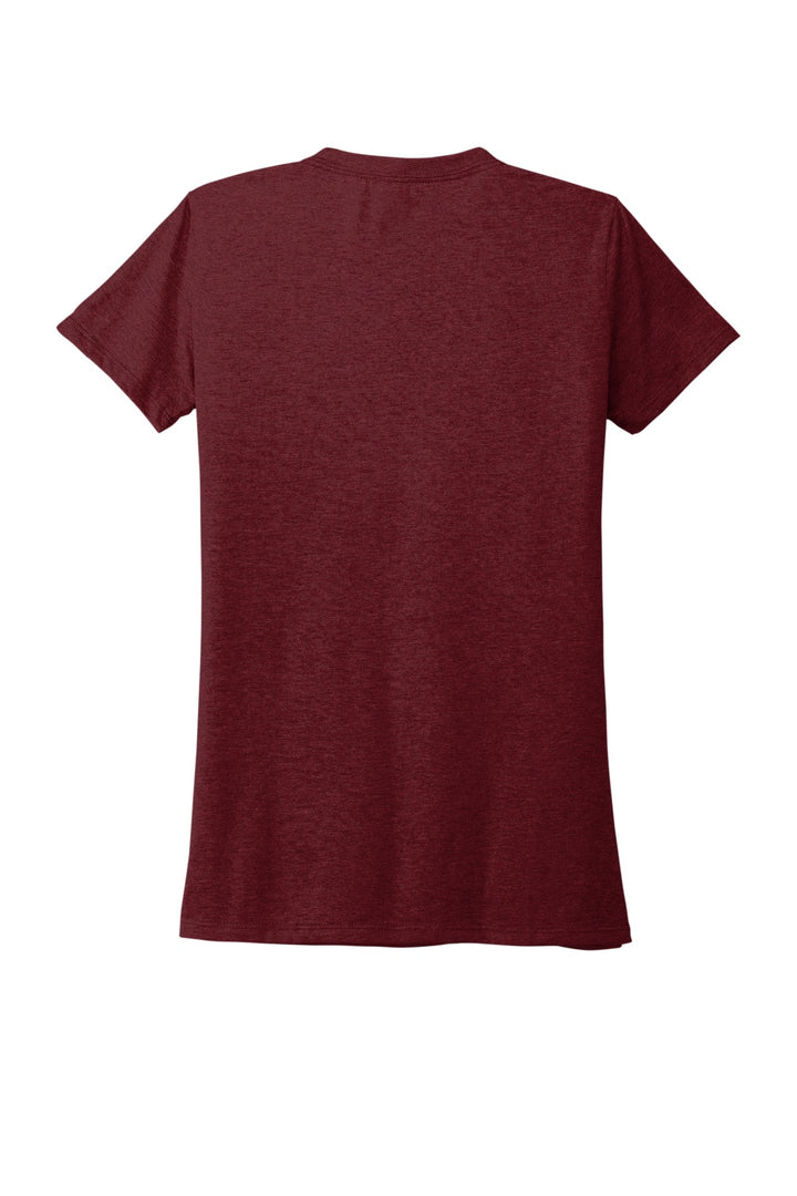 Rear View of Vino Red Allmade Women's Tri-Blend Tee AL2008