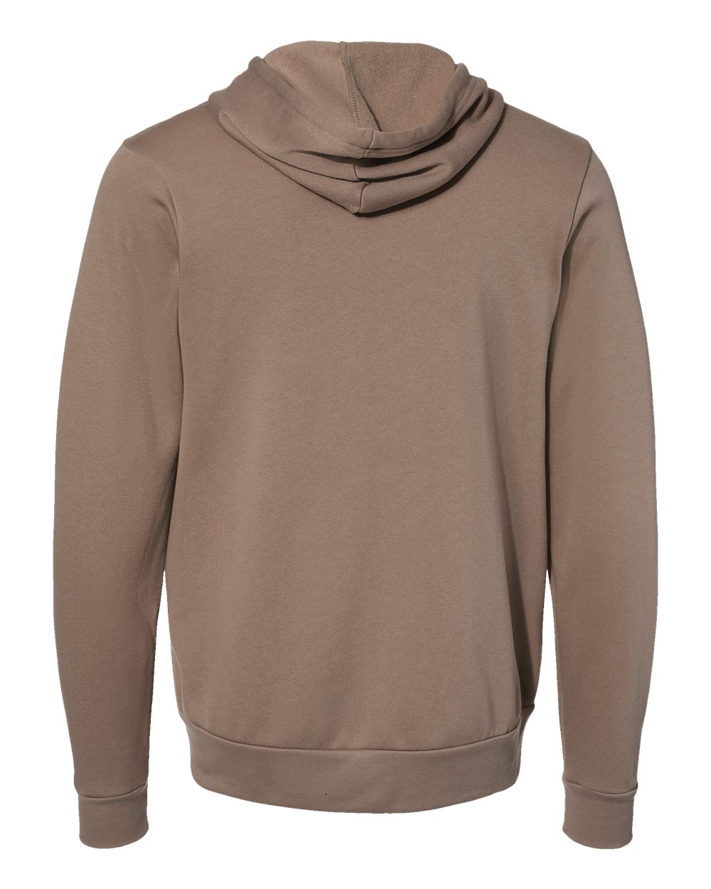 Rear View of Vintage Brown Sponge Fleece Full-Zip Hoodie - 3739