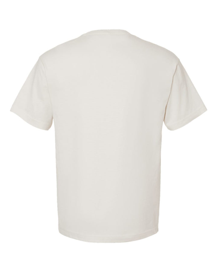 Rear View of Vintage White 6 oz. Heavyweight Tee - 3010