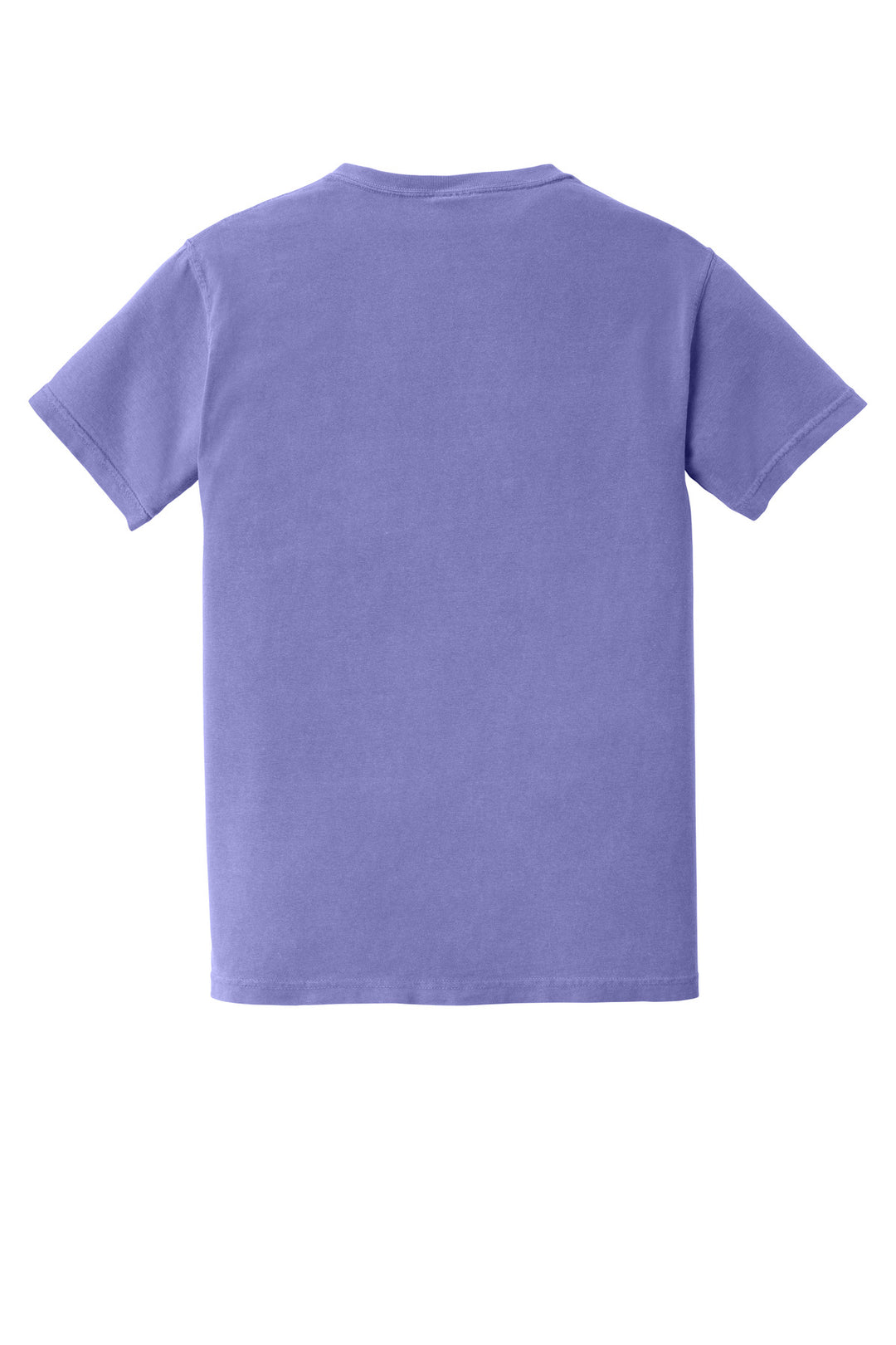 Rear View of Violet COMFORT COLORS Heavyweight Ring Spun Pocket Tee. 6030