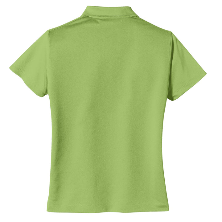 Rear View of Vivid Green Nike Women's Tech Basic Dri-FIT Polo. 203697