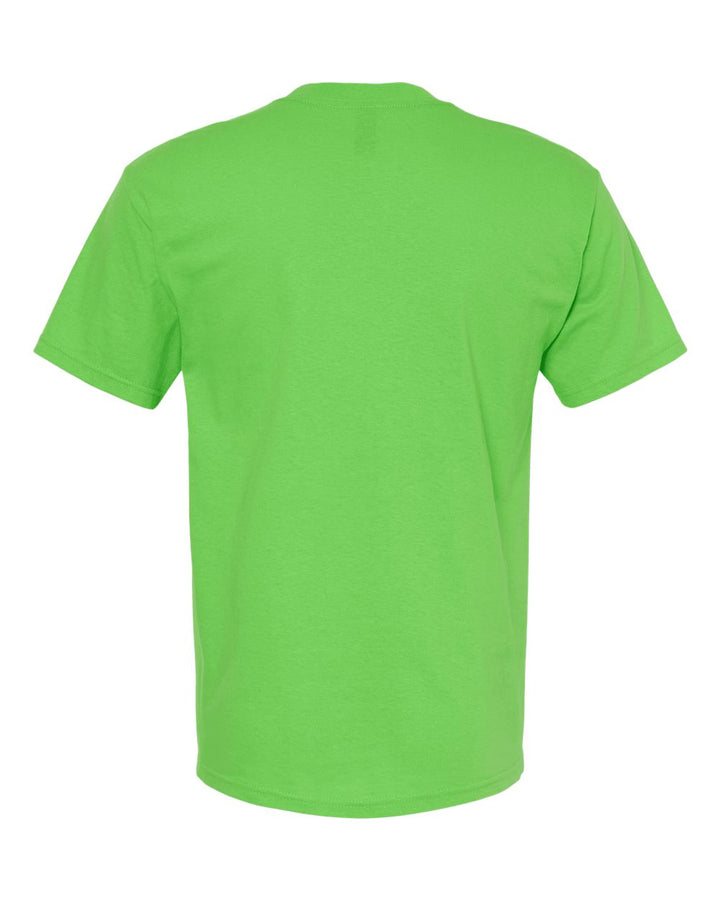 Rear View of Vivid Lime Gold Soft Touch T-Shirt - 4800