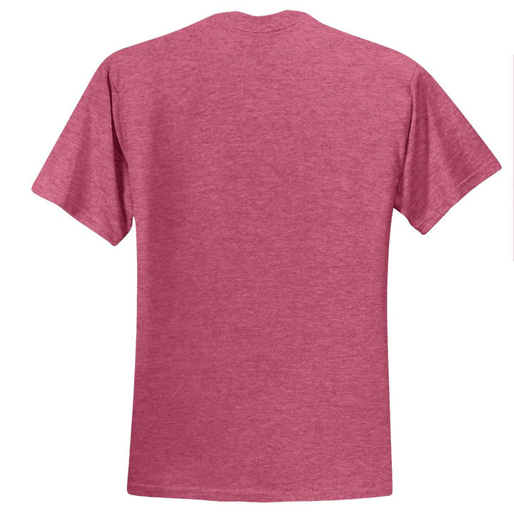 Rear View of Vntg He Red Jerzees - Dri-Power 50/50 Cotton/Poly T-Shirt. 29M