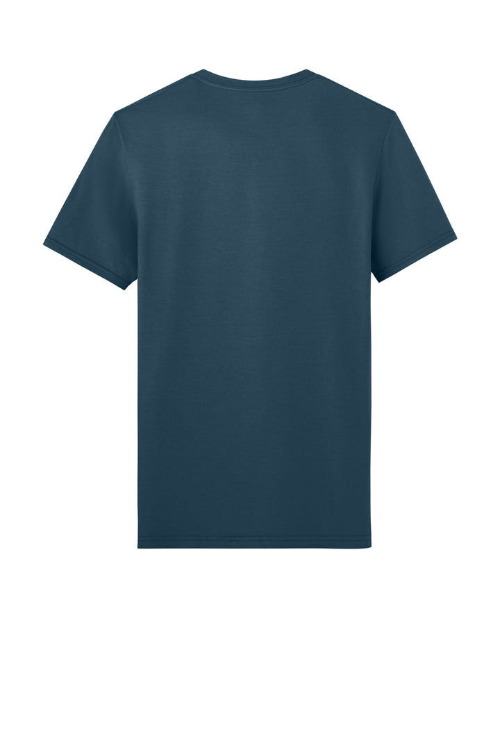 Rear View of WashedNavy Jerzees Unisex Premium Combed Ring Spun Cotton Tee 570M