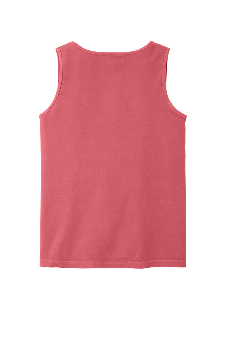 Rear View of Watermelon COMFORT COLORS Heavyweight Ring Spun Tank Top. 9360