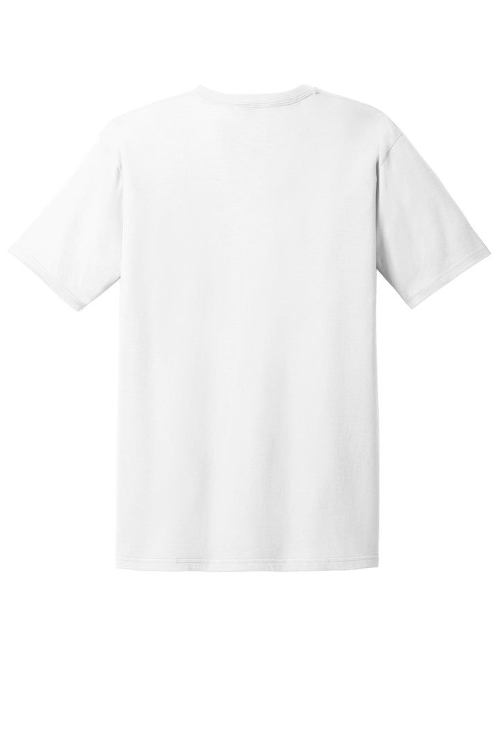 Rear View of White Gildan 100% Ring Spun Cotton T-Shirt. 980