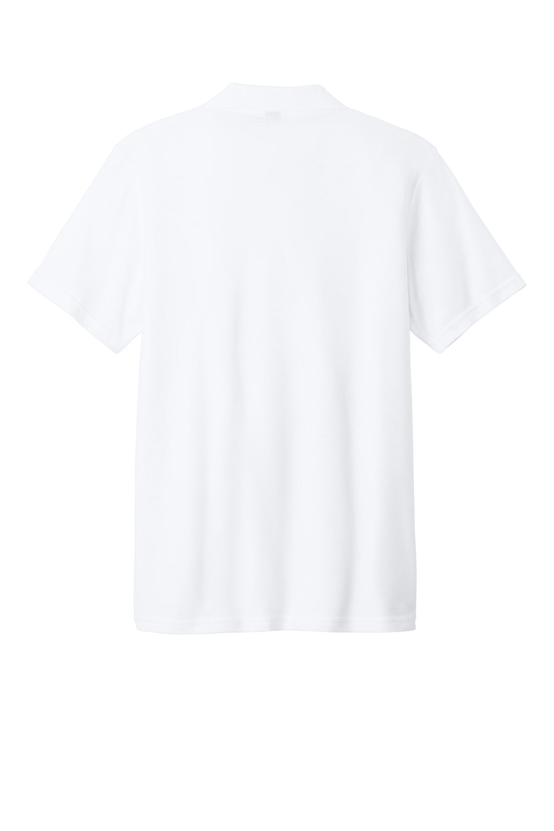 Rear View of White Gildan Softstyle Pique Polo 64800