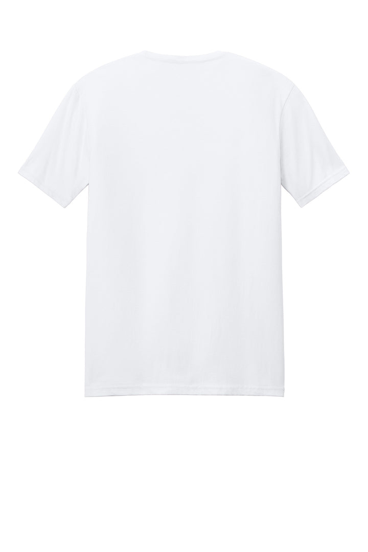 Rear View of White Gildan Softstyle T-Shirt. 64000