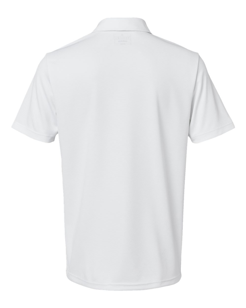 Rear View of White Micro Pique Polo - A580