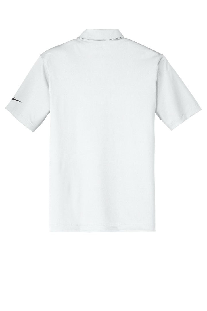 Rear View of White Nike Dri-FIT Vertical Mesh Polo. 637167