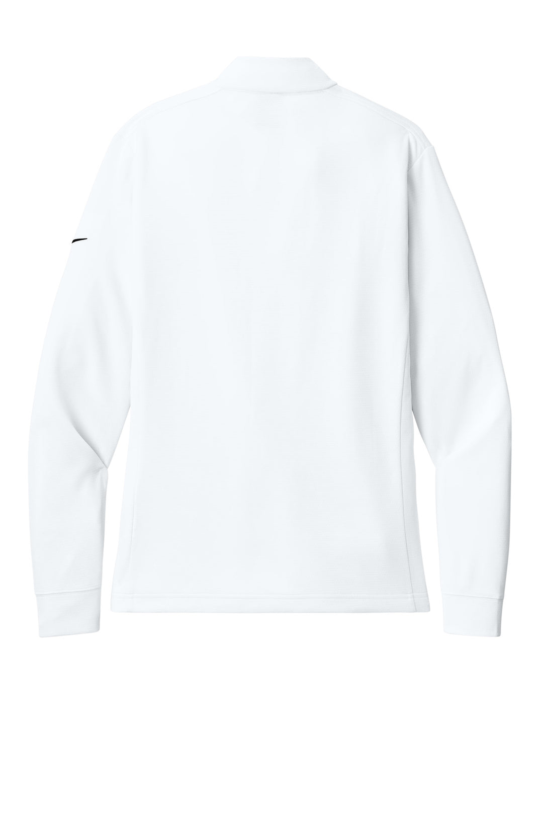 Rear View of White Nike Women's Essential 1/2-Zip Cover-Up NKHM7969