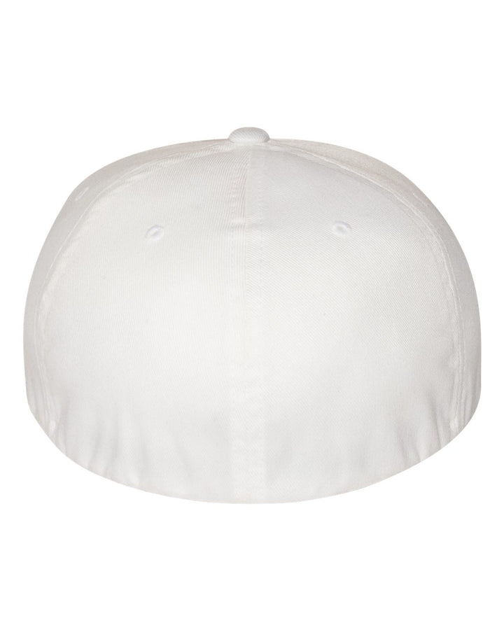 Rear View of White Pro-Baseball On Field Cap - 6297F