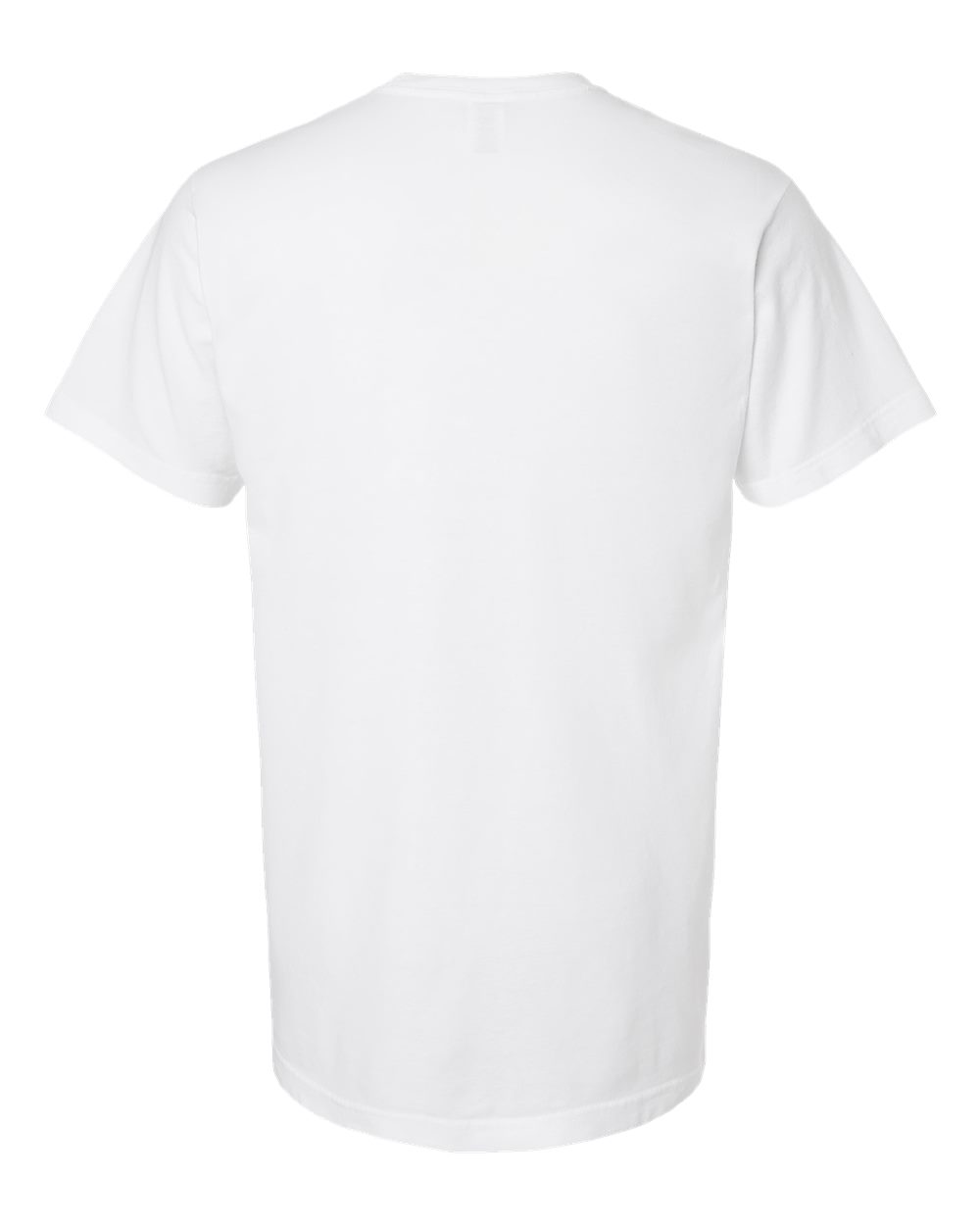 Rear View of White Vintage Garment-Dyed T-Shirt - 6500M