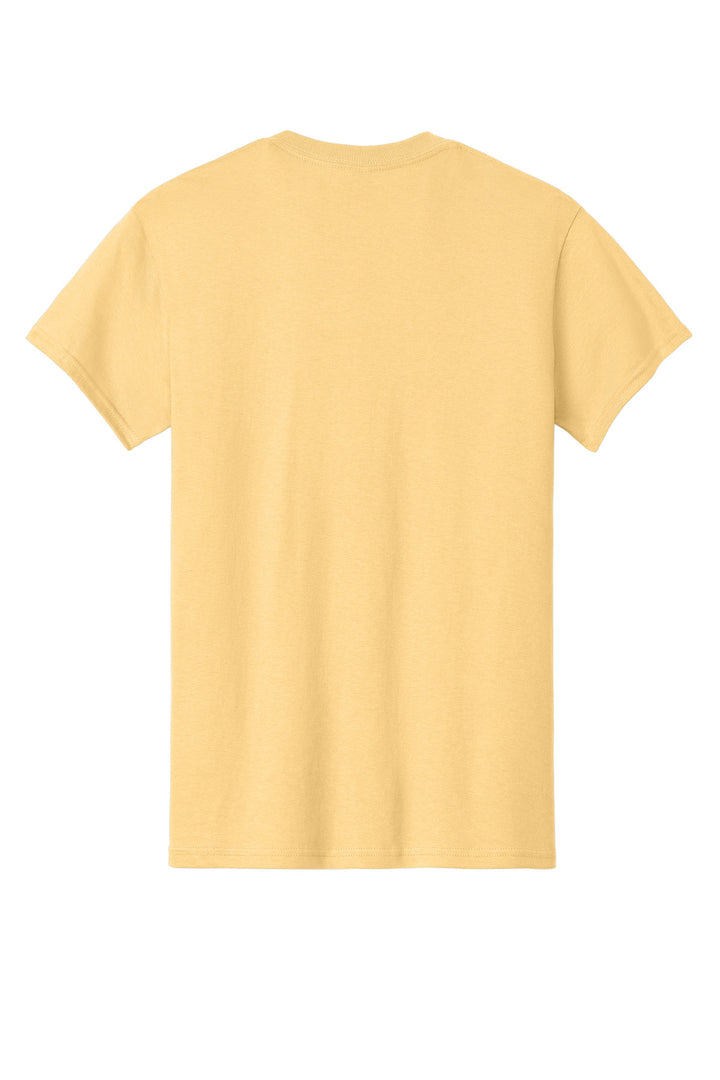 Rear View of Yellow Haze Gildan - Heavy Cotton 100% Cotton T-Shirt. 5000