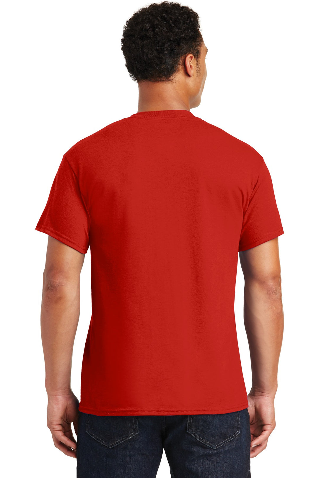 Red Gildan DryBlend 50 Cotton/50 Poly T-Shirt. 8000