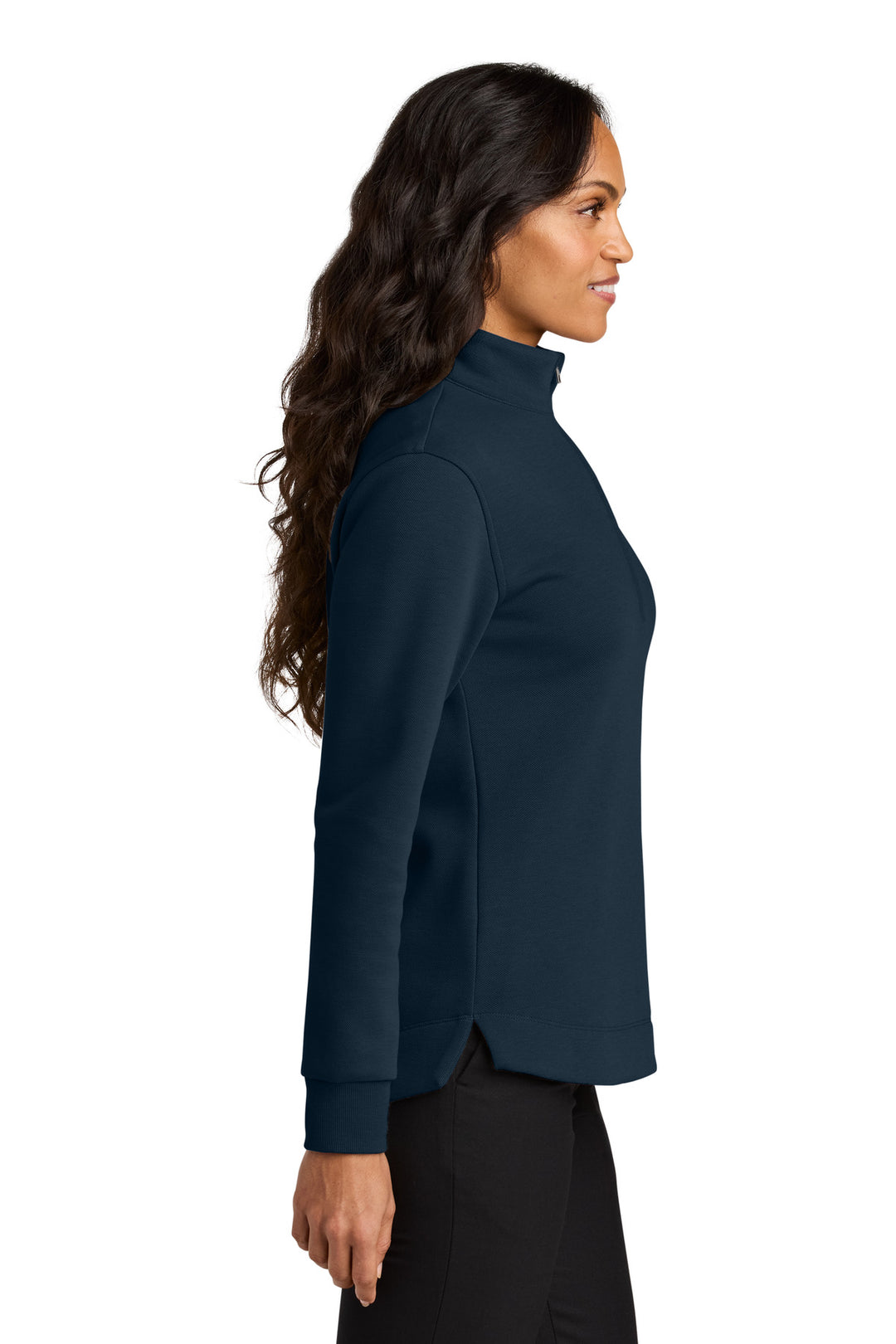 RiverBlNv Port Authority Women's Wearever Signature Double Pique 1/4-Zip LK210