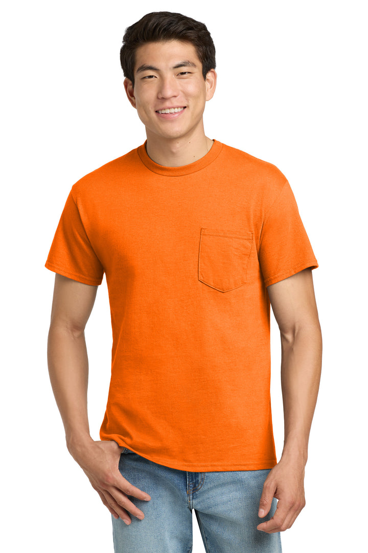 S Orange Gildan - Ultra Cotton 100% US Cotton T-Shirt with Pocket. 2300