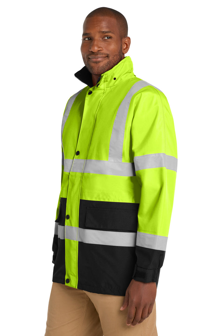 Safety Yellow CornerStone - ANSI 107 Class 3 Waterproof Parka. CSJ24