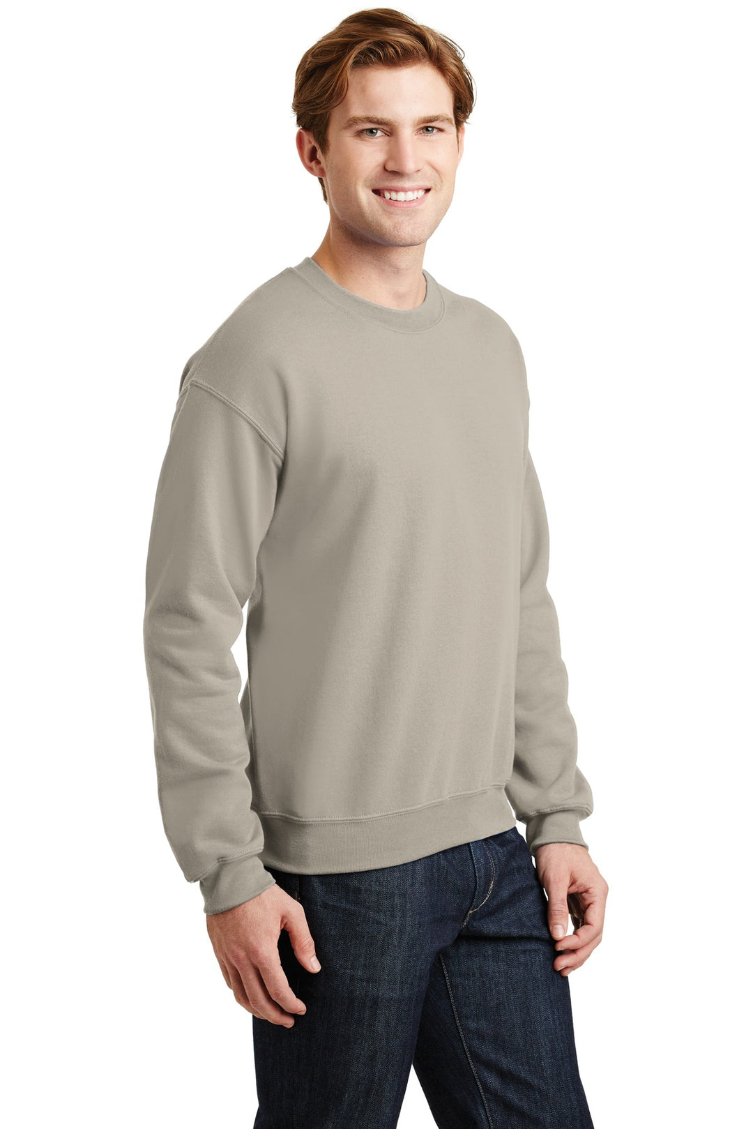 Sand Gildan Heavy Blend Crewneck Sweatshirt. 18000