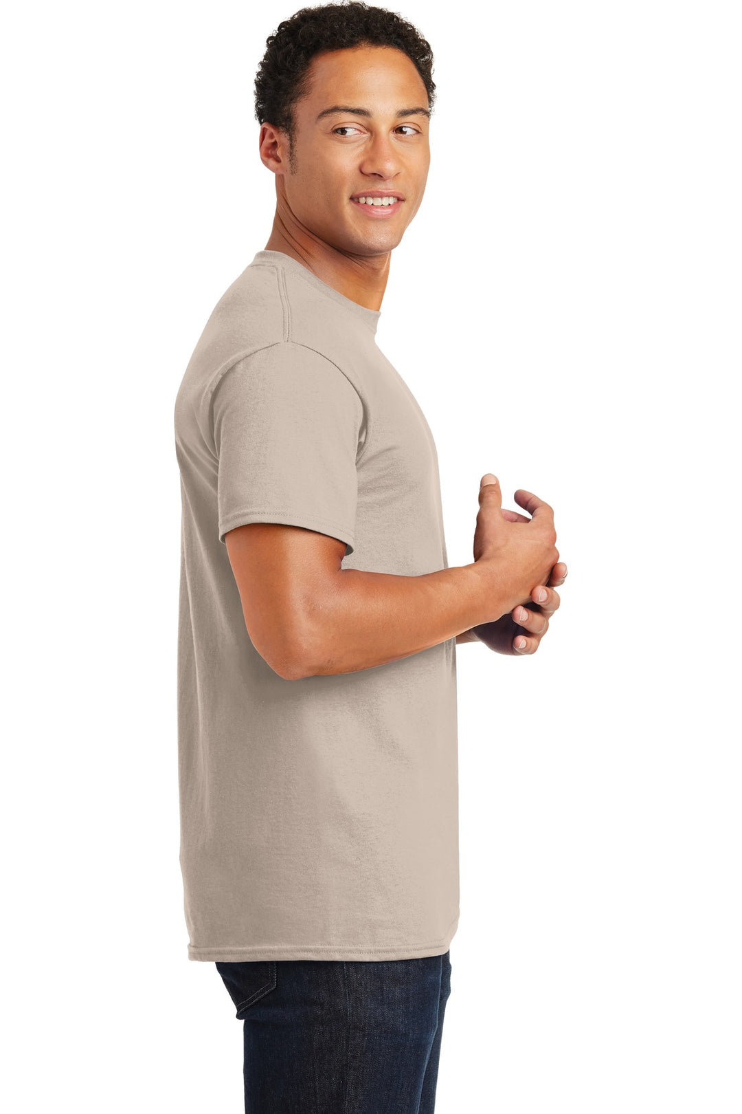 Sand Gildan - Ultra Cotton 100% US Cotton T-Shirt. 2000