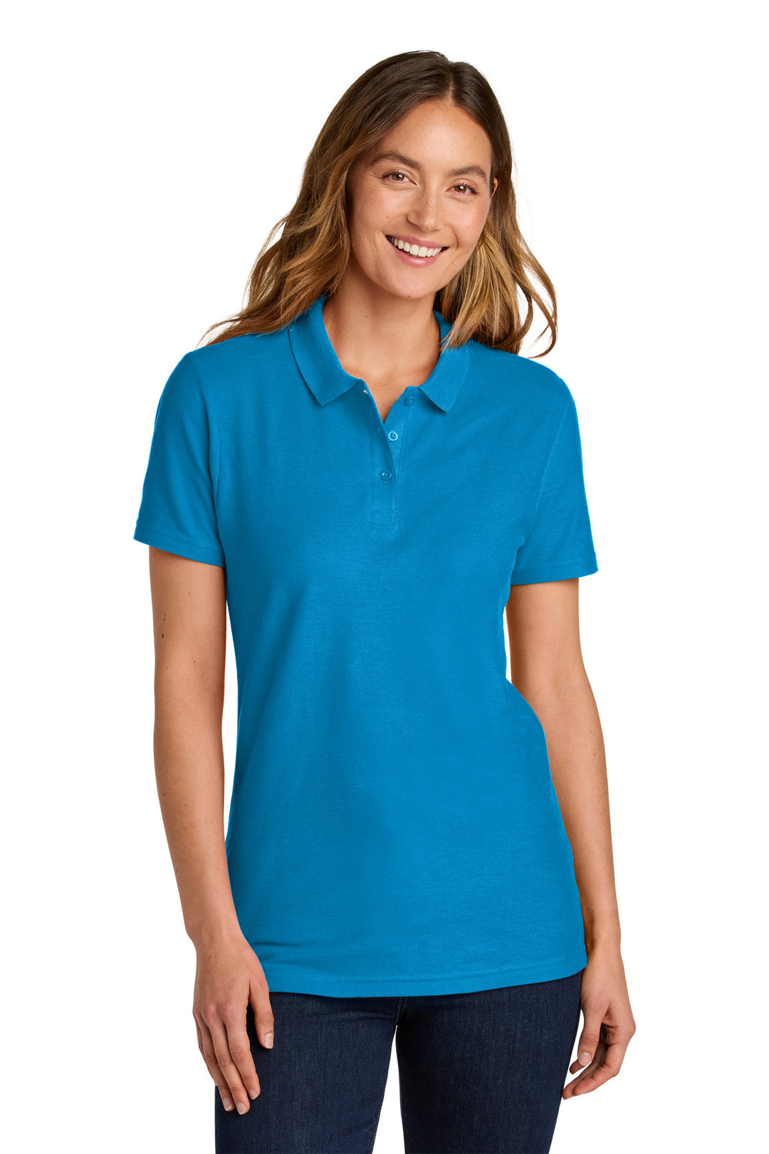 Sapphire Gildan Softstyle Women's Pique Polo 64800L