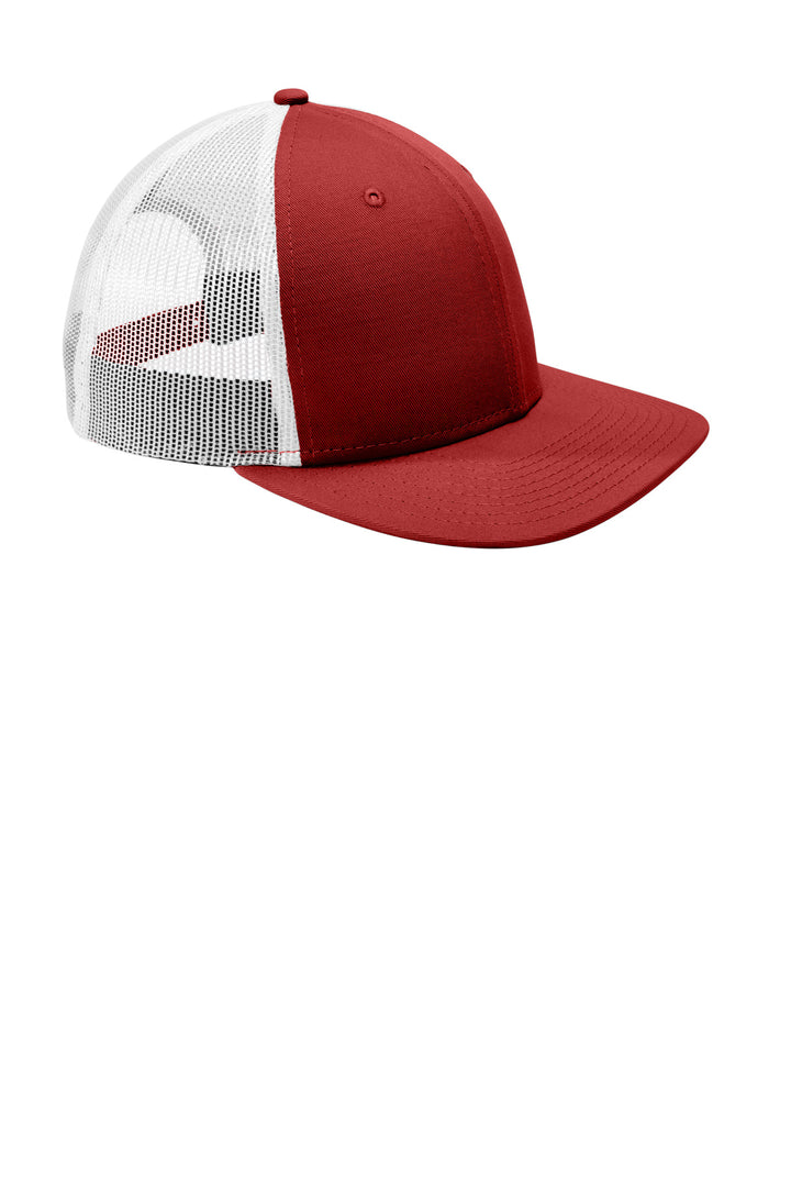 Scarlet/White New Era Snapback Low Profile Trucker Cap NE207
