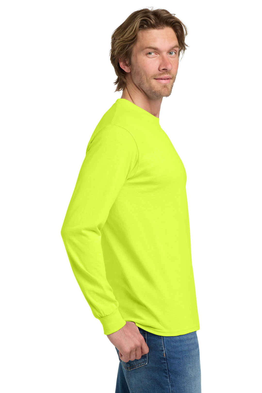 SftyGrn Gildan - Heavy Cotton 100% Cotton Long Sleeve T-Shirt. 5400