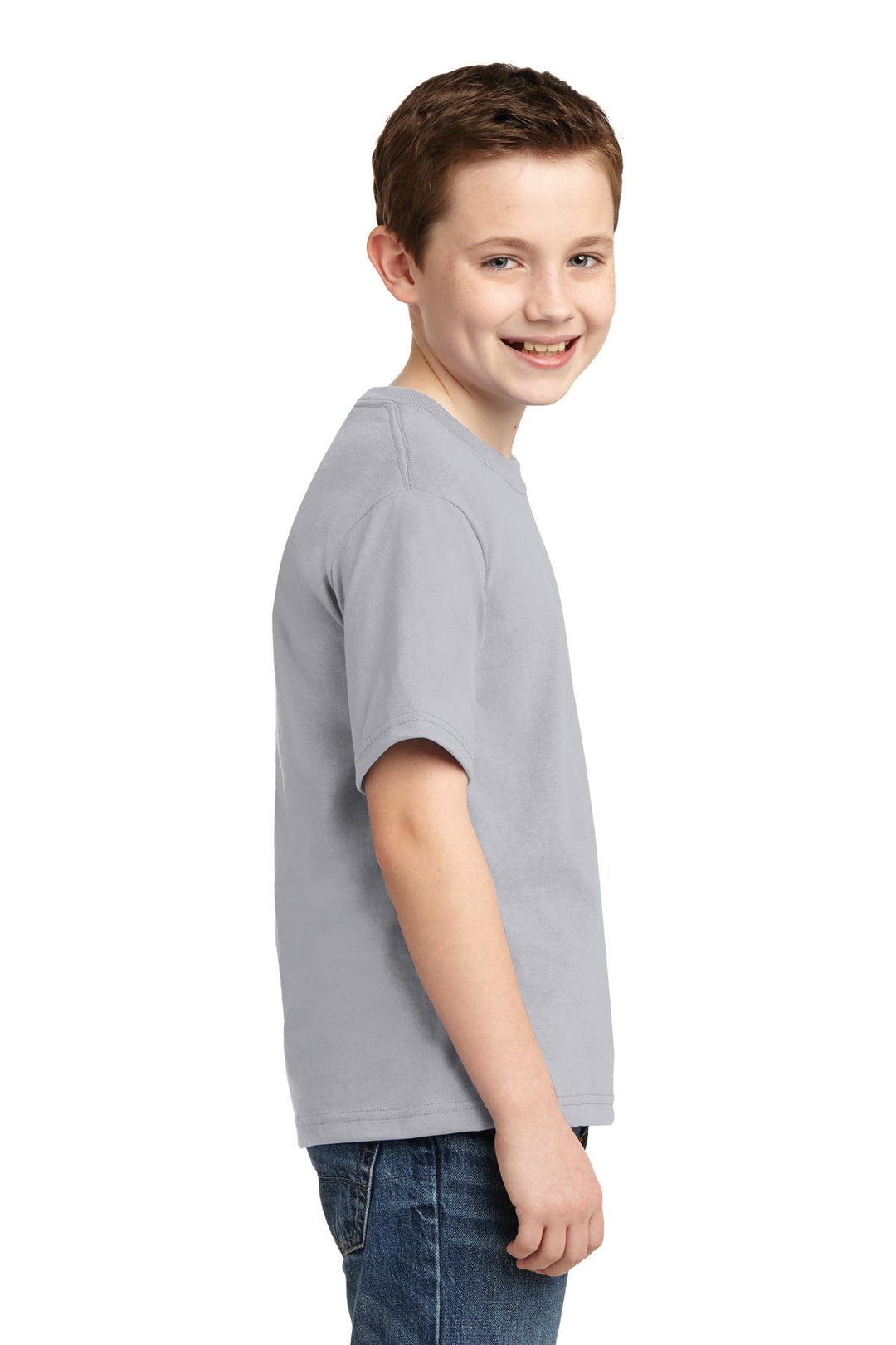 Silver Jerzees - Youth Dri-Power 50/50 Cotton/Poly T-Shirt. 29B