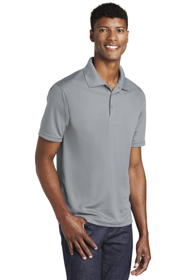 Silver Sport-Tek PosiCharge RacerMesh Polo. ST640