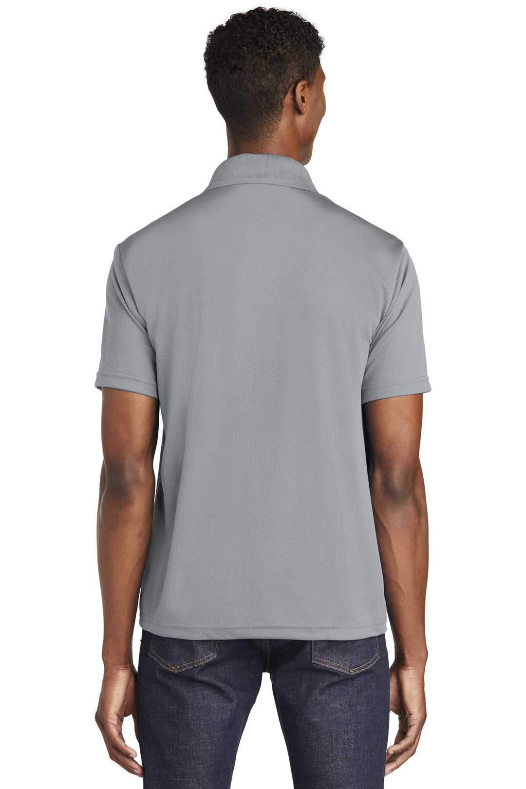 Silver Sport-Tek PosiCharge RacerMesh Polo. ST640