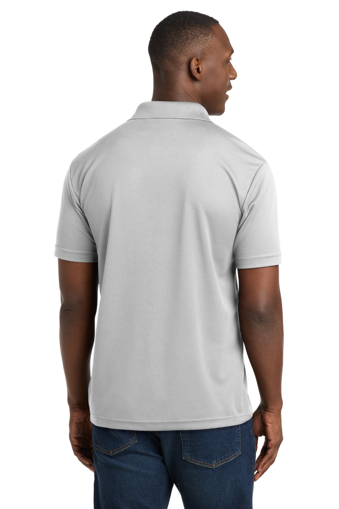 Silver Sport-Tek PosiCharge RacerMesh Polo. ST640