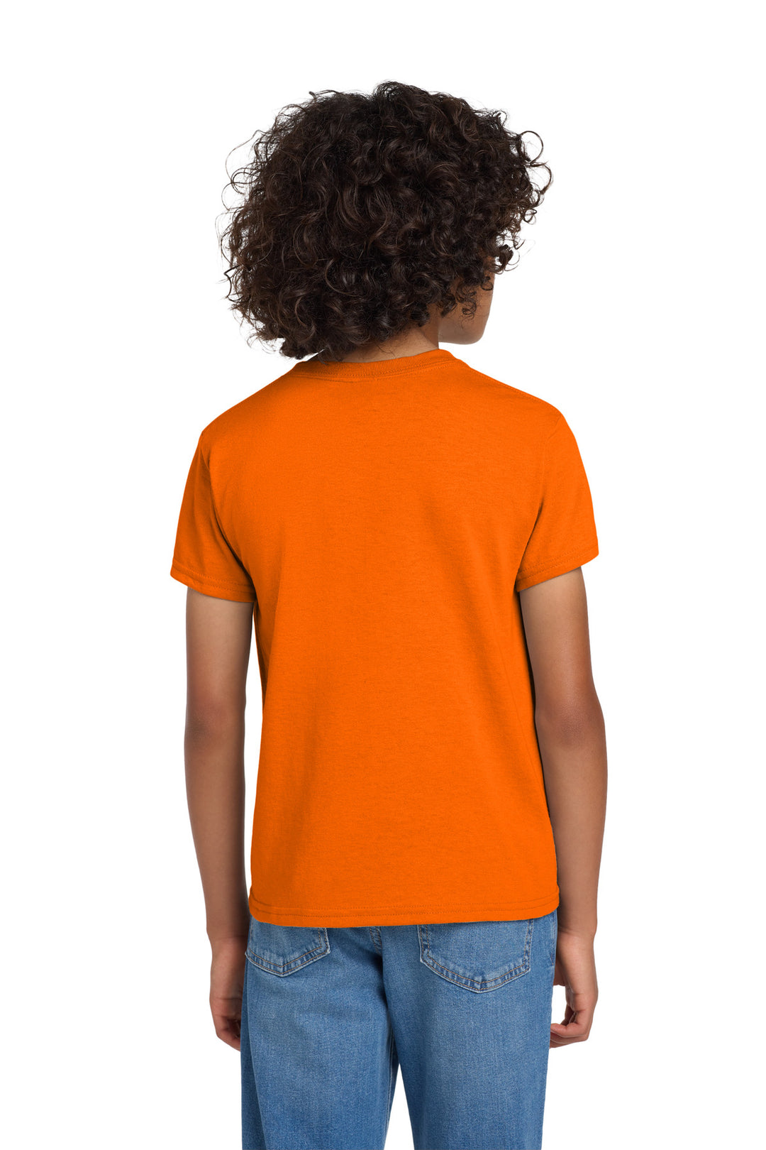 SOrange Gildan Youth DryBlend 50 Cotton/50 Poly T-Shirt. 8000B